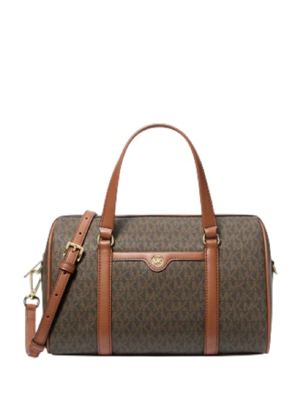 Michael Kors Jet Set Travel Medium Signature Logo Duffel Crossbody Bag